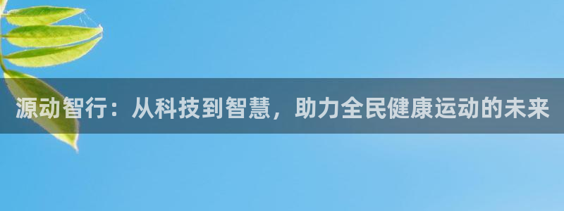 源动智行：从科技到智慧，助力全民健康运动的未来