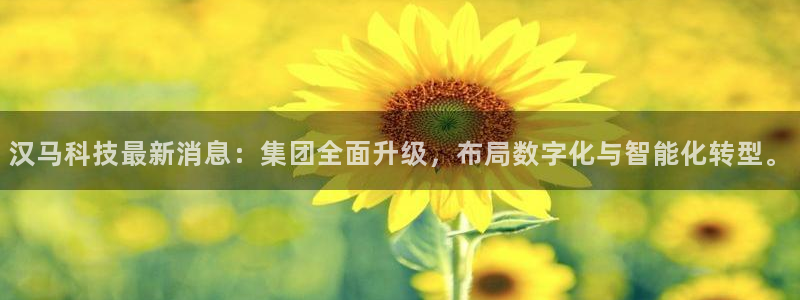 汉马科技最新消息：集团全面升级，布局数字化与智能化转型。